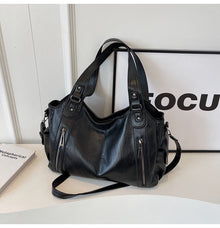 Clara Sac à Main Femme – Elegant Leather Bag with Spacious Compartments & Zipped Details