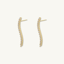 Wave Zirconia Stud Earrings
