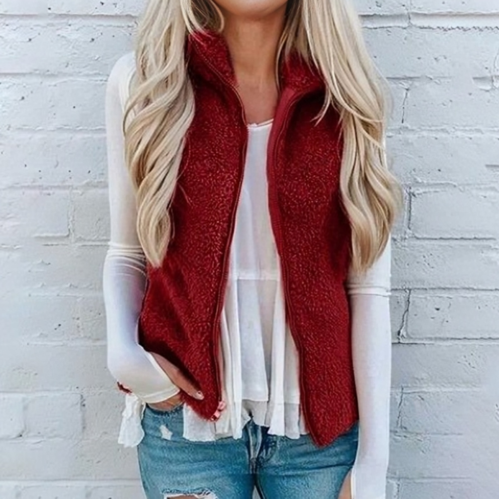 Tessia Zipped Fleece Vest Women – Light and Soft Layer with Warm and Comfortable Fit