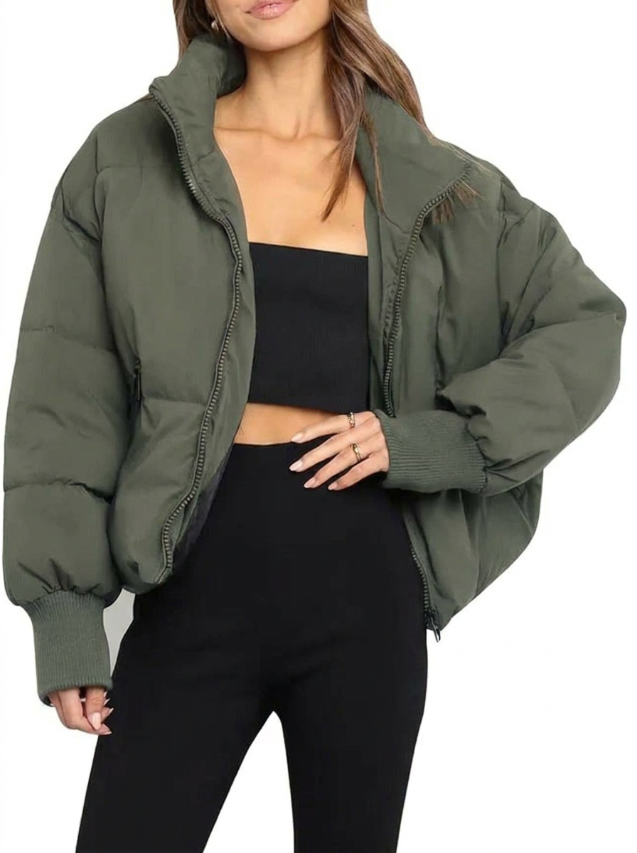 Mia Thompson | Cropped Quilted Puffer Jacket For Women