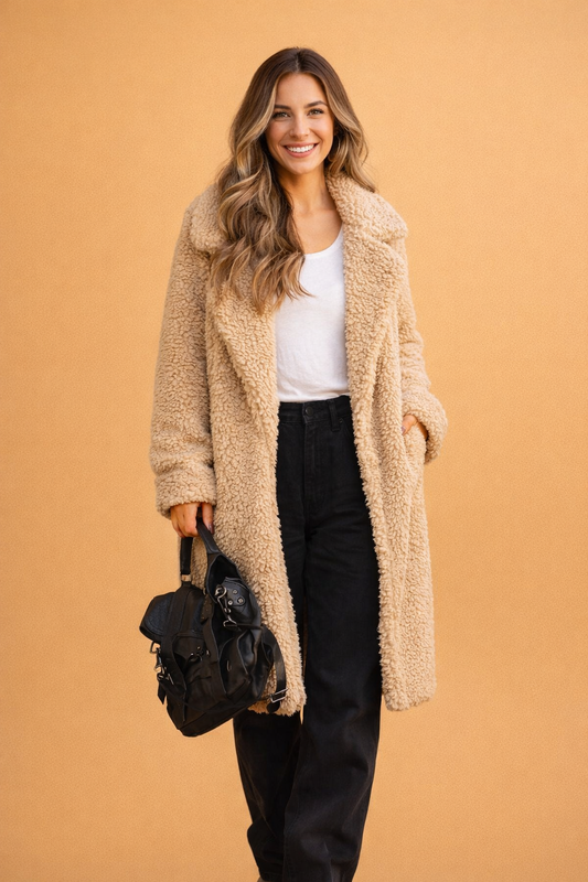 Elena Rousseau | Long Coat Sweater For Women