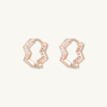 Zig Zag Sapphire Huggie Earrings